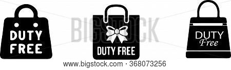 Duty Free Icon Isolated On Background , Untaxed, Vector, View, Web