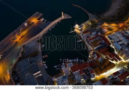 Aerial View Of Rethymno City In Crete