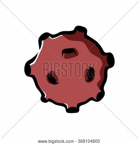 Planet Mercury Icon. In Black Stroke Color. Closed Loops Vector