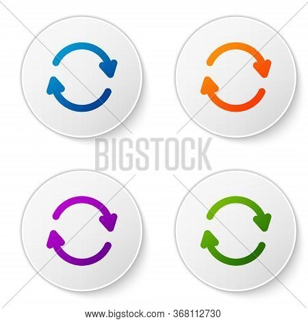 Color Refresh Icon Isolated On White Background. Reload Symbol. Rotation Arrows In A Circle Sign. Se