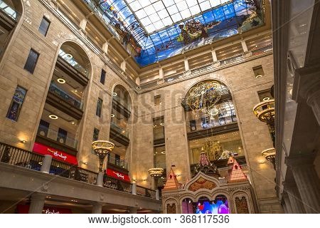Moscow, Russia - July 01 2015: Vegas Mall Shopping Center. Beautiful Interior Of Big Kids Mall With 