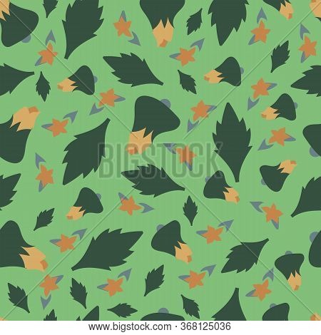 Abstract Summer Floral Seamless Pattern. Can Be Used For Printing Wallpapers, Fabric Decor, Textiles
