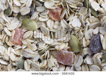 Papaya meyve ve Pepita ile müsli tahıl