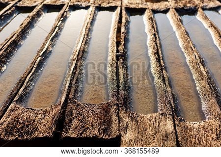 Producing Sea Salt In Bali, Process. Salt Making Process