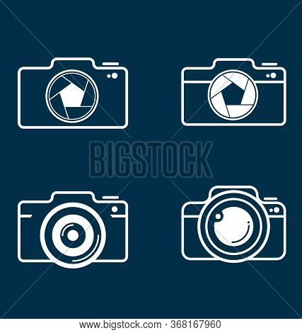 Camera Icons Set For Photographers. Photography Camera Icon Set Vector Eps