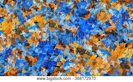 Shreds Of Different Colors Form An Abstract Fractal Background. 3d Rendering. 3d Illustration.