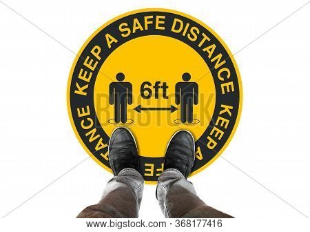 Concept Social Distancing - Keep A Safe Distance