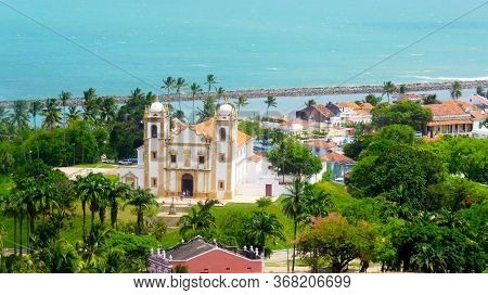 Landscape Of The City Of Olinda With View Of The Sea
