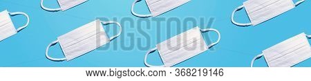 White Surgical Masks Overhead View - Flat Lay