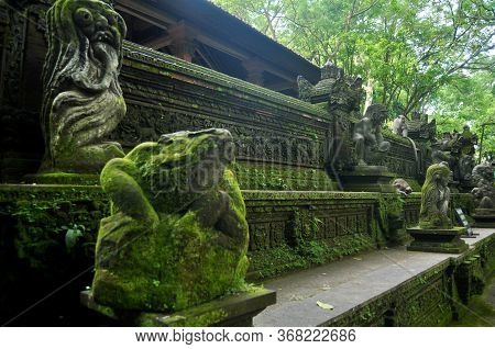 Art Sculpture And Carved Antique Deity Angel God Of Hindu Statue Balinese Style In Mandala Suci Wena
