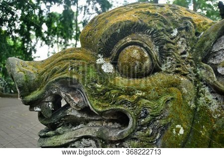 Art Sculpture And Carved Antique Deity Angel God Of Hindu Statue Balinese Style In Mandala Suci Wena