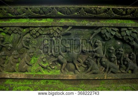 Art Sculpture And Carved Antique Deity Angel God Of Hindu Statue Balinese Style In Mandala Suci Wena