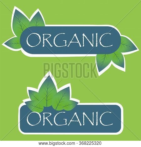 Vector Background With Organic Symbol. Natural Bio Product Logo. Label Of Ecological Quality. Stock 