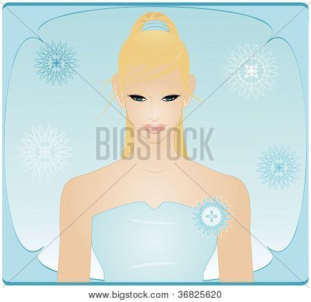 SchÃ¶nheit im blauen Kleid