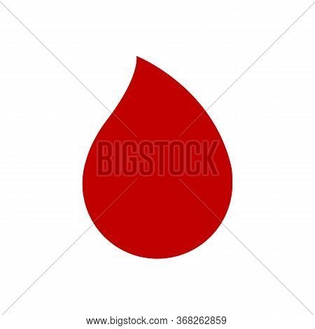 World Blood Donor Day June 14th Concept. Drop Of Red Blood On An Isolated White Background. Designer