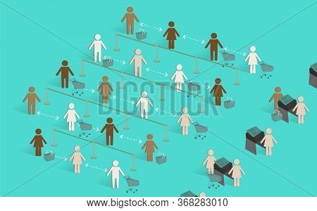 New Normal Concept. Reducing The Spread Of The Virus Is Physical Distancing. When Are In Community O
