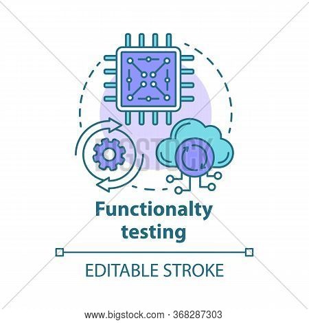 Functionality Testing Concept Icon. Black-box Testing Idea Thin Line Illustration. Setting Up System