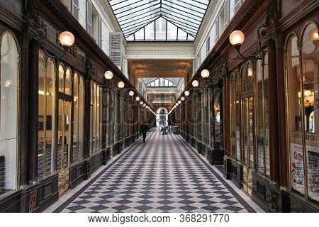Paris, France - July 20, 2011: People Visit Galerie Vero-dodat In Paris, France. It Is A Famous Hist