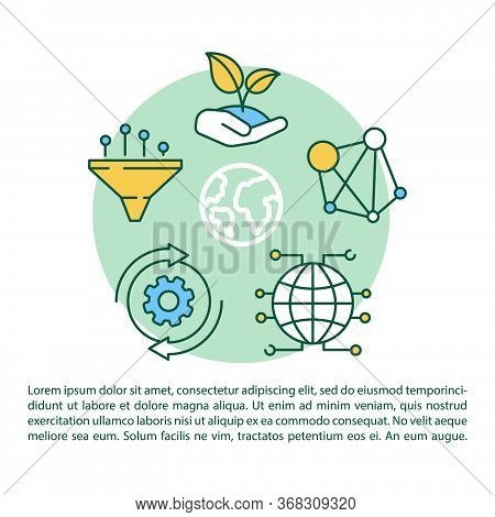 Planet Protection Article Page Vector Template. Safe Nature Measures. Habitat Restoration. Brochure,