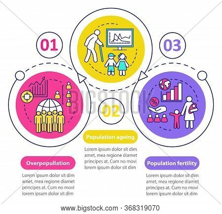 Population Vector Infographic Template. Overpopulation. Business Presentation Design Elements. Data 