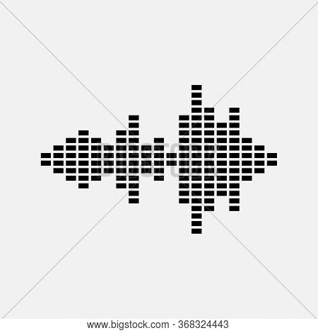 Sound Waves Icon. Equalizer Symbol. Flat Design. Stock - Vector Illustration.
