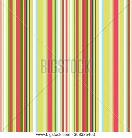 Bright Summer Striped Pattern In Warm Colors With A Predominance Of Yellow-green And The Addition Of