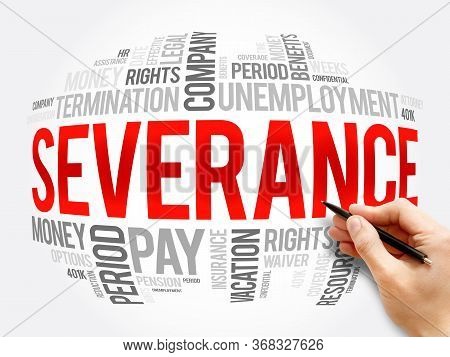 Severance Word Cloud Collage , Social Concept Background