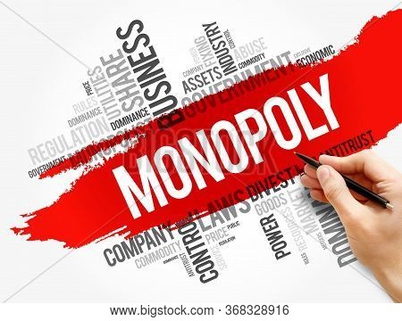 Monopoly Word Cloud Collage, Business Concept Background