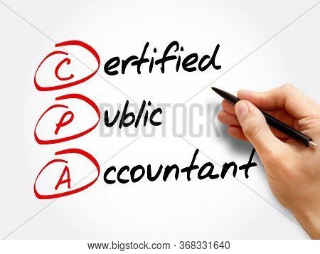 Cpa - Certified Public Accountant Acronym, Business Concept Background