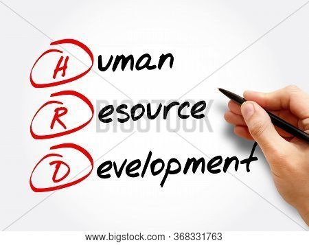 Hrd - Human Resource Development Acronym, Business Concept Background