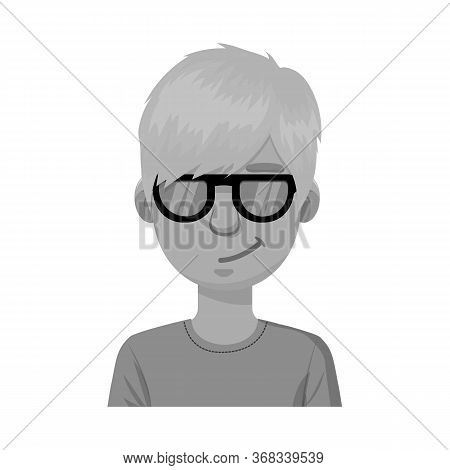 Vector Design Of Guy And Contempt Logo. Set Of Guy And Glasses Stock Vector Illustration.