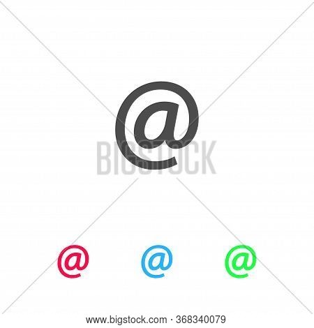 E-mail Icon Flat. Color Pictogram On White Background. Vector Illustration Symbol And Bonus Icons