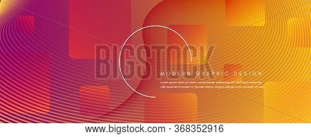 3d Flow Pattern. Minimal Dynamic Motion. Fluid Lines Brochure. Orange Flow Pattern. Vivid Modern Lan