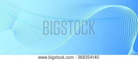 Light Gradient Background. 3d Flow Line Brochure. Vivid Digital Landing Page. Blue Futuristic Illust