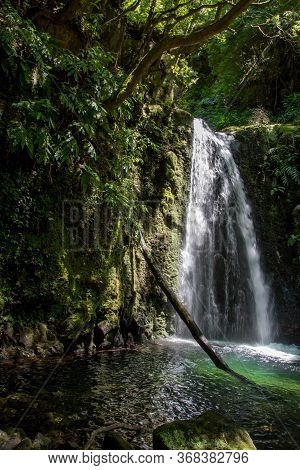 Walk And Discover The Prego Salto Waterfall On The Island Of Sao Miguel, Azores