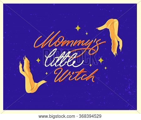 Halloween Poster With Lettering In Vintage