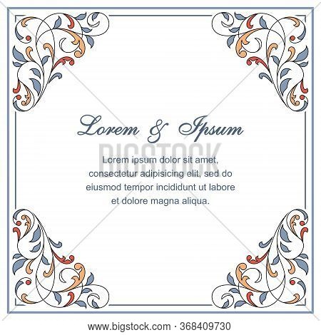 Floral Pattern For Invitation Or Greeting Card