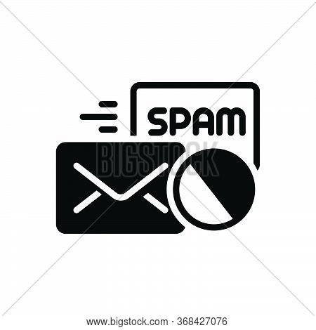 Black Solid Icon For Anti-spam Anti Spam Message Correspondence Communication