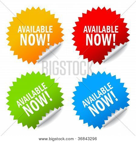 Доступна теперь наклейки векторная иллюстрация