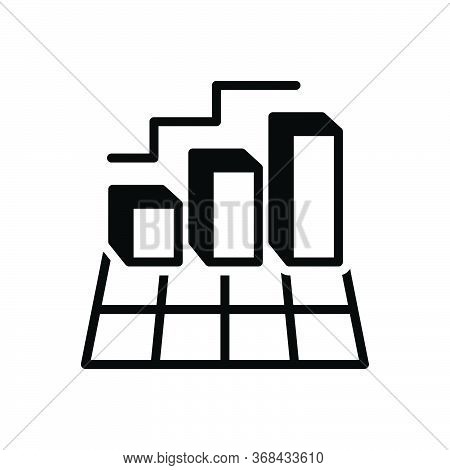 Black Solid Icon For Chart Digram Graph Statistics Presentation