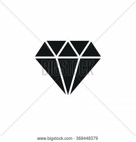Diamond Icon.jewelry Icon Vector Illustration.gemstone Symbol.diamond Icon Isolated On White Backgro