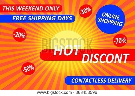 Poster Summer Sale, End Of Season, Special Offer. Invitation Banner Discounts. Design Bright With Su