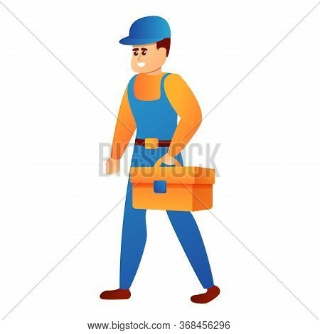 Repairman Tool Box Icon. Cartoon Of Repairman Tool Box Vector Icon For Web Design Isolated On White 