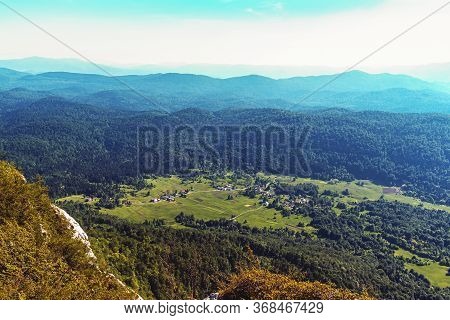Aerial View From The Top Of Klek Mountain, Croatia.
