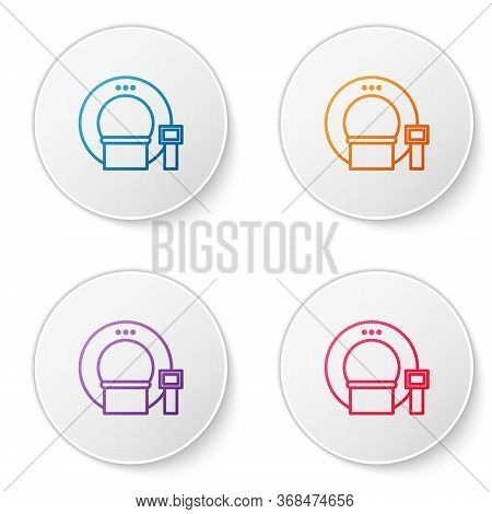 Color Line Tomography Icon Isolated On White Background. Medical Scanner, Radiation. Diagnosis, Radi