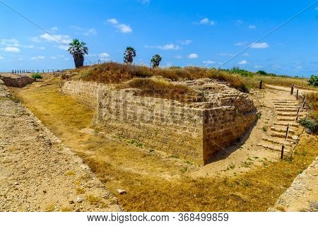 View Of The City Moat (crusader Era), In Apollonia National Park (tel Arsuf), Herzliya, Israel