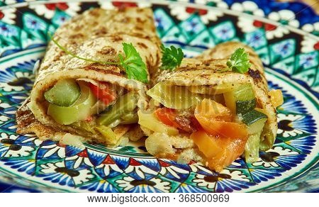 Stuffed Vegetable Parathas , Parata's With A Spicy Mixed Vegetable Filling