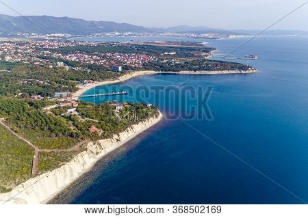 The Resort Of Gelendzhik. The Area Of Blue Bay. In The Background The Gelendzhik Bay And The Markotk