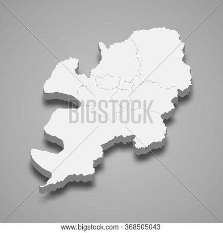 3d Map Region Of South Korea Template For Your Design