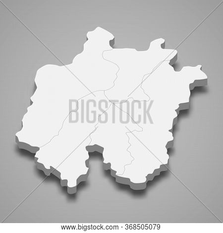 3d Map Region Of South Korea Template For Your Design